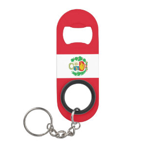 Abrebotellas De Llavero Patriótico de Bandera Nacional del Perú