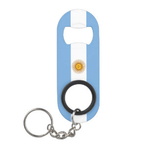 Abrebotellas De Llavero Patriótico de la Bandera Nacional de Argentina