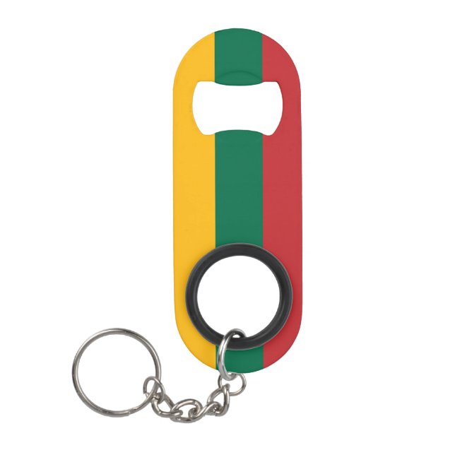 Abrebotellas De Llavero Patriótico del Orgullo Nacional de Lituania (Anverso)