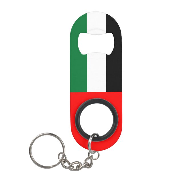 Abrebotellas De Llavero Patriótico del Orgullo Nacional de los Emiratos Ár (Anverso)