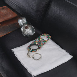 Abrebotellas De Llavero Patrón de búho multicolor