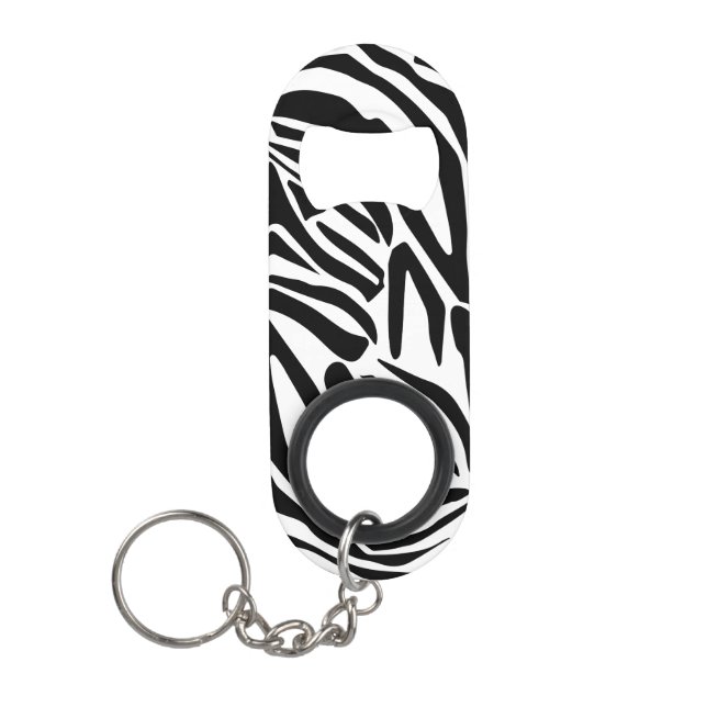 Abrebotellas De Llavero Patrón de cebra (Anverso)