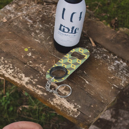 Abrebotellas De Llavero Patrón de cuadrados de ilusión 3D