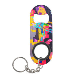 Abrebotellas De Llavero Patrón de estilo de graffiti