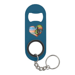 Abrebotellas De Llavero Personalizable Colorida Música Amanece el Corazón