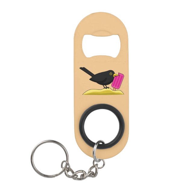 Abrebotellas De Llavero Personalizado Blackbird come un helado (Anverso)