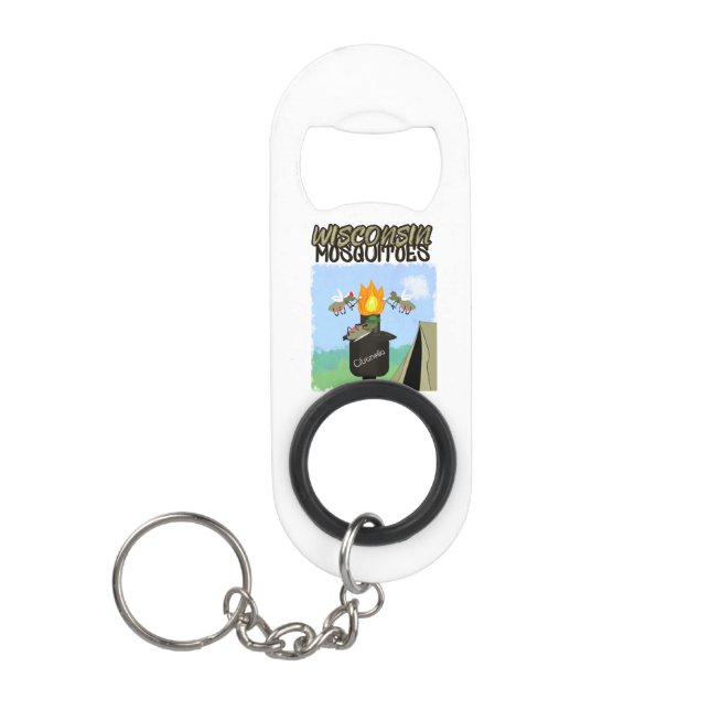 Abrebotellas De Llavero Personalizado de los mosquitos de Wisconsin - Acam (Anverso)