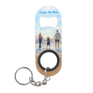 Abrebotellas De Llavero Personalizado Photo Text Keychain Botella abriendo