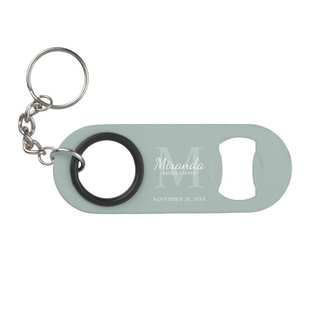 Abrebotellas De Llavero Personalized Bridesmaid's Monogram and Name (Anverso (Horizontal)
)