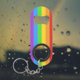 Abrebotellas De Llavero PridePop: Acero inoxidable del orgullo arcoiris