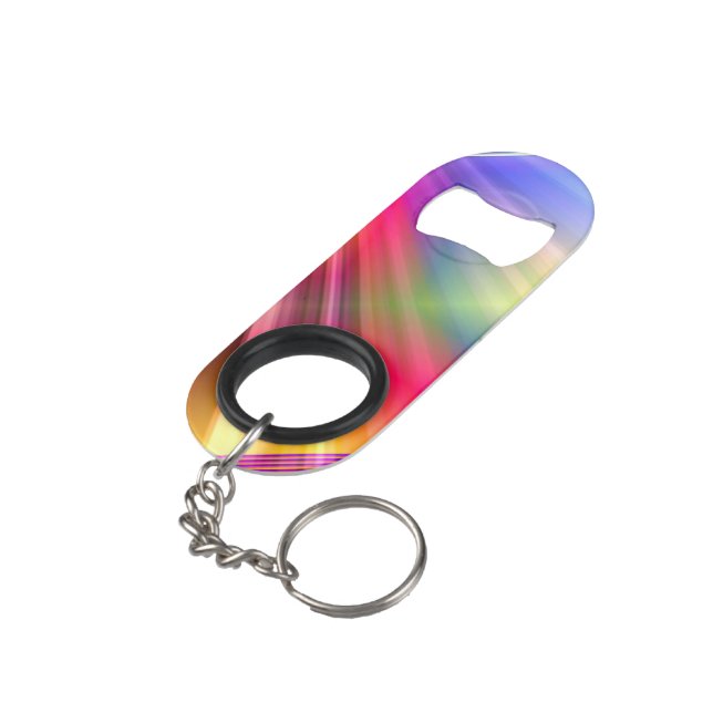 Abrebotellas De Llavero Rasgos arcoiris (Ángulo trasero)