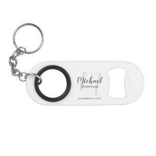 Abrebotellas De Llavero Regalo Personalizado para Padrino con Letra Modern