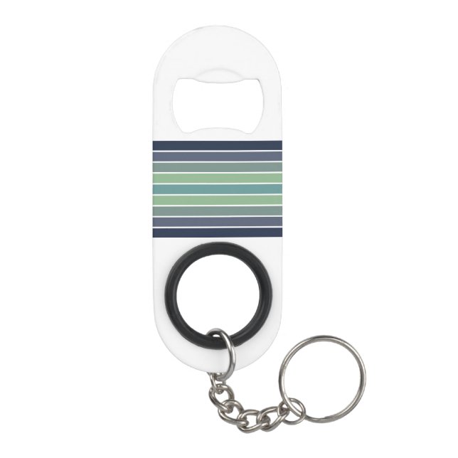 Abrebotellas De Llavero Retro Blue & Green Surfboard Stried (Reverso
)