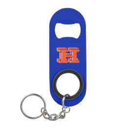 Abrebotellas De Llavero Royal Blue and Orange Keychain Bottle Opener