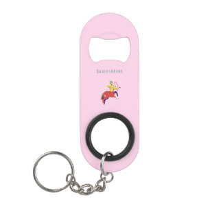 Abrebotellas De Llavero Sagitario Rosa, zodiaco, signo zodiacal