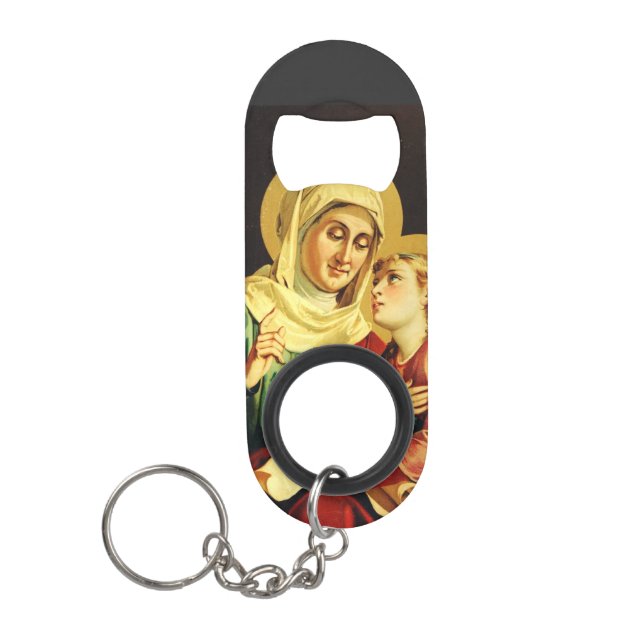Abrebotellas De Llavero Santa Ana y la Virgen María (Anverso)