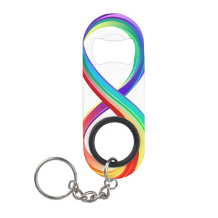 Abrebotellas De Llavero Símbolo infinito arcoiris en capas