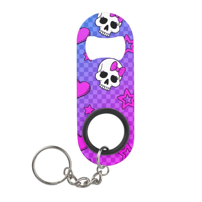 Abrebotellas De Llavero Skully Pop Kawaii (Anverso)