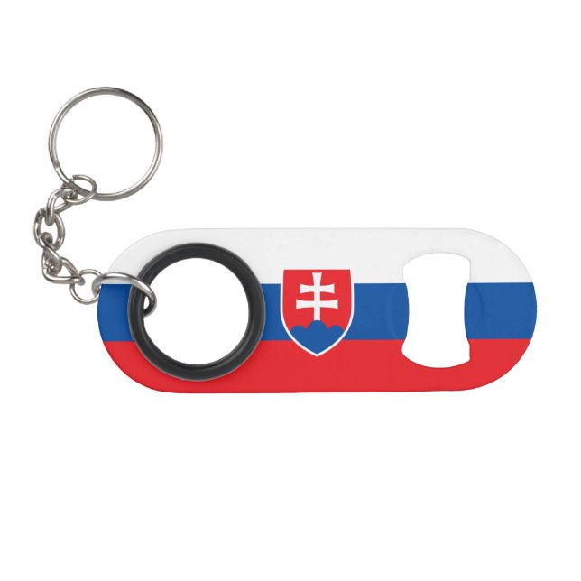Abrebotellas De Llavero Slovakia Flag (Anverso (Horizontal)
)