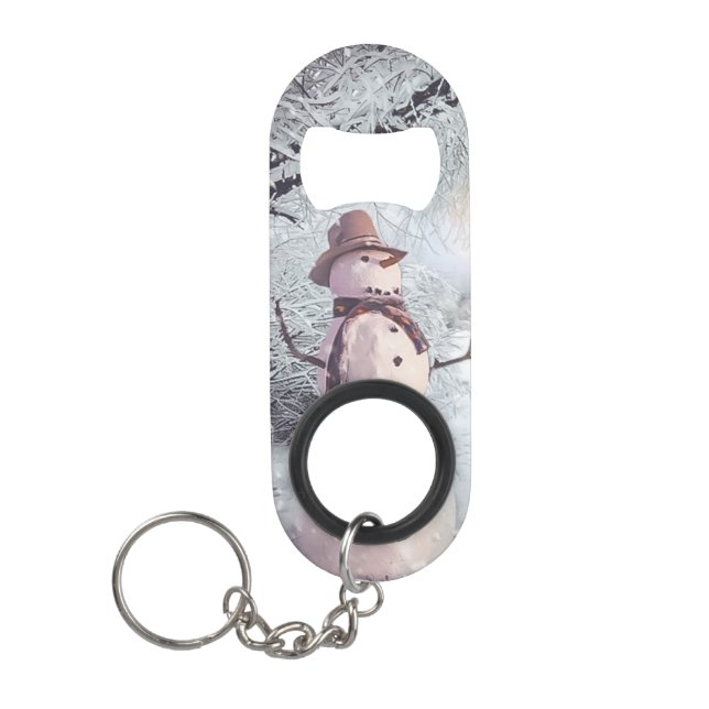 Abrebotellas De Llavero Snowman (Anverso)