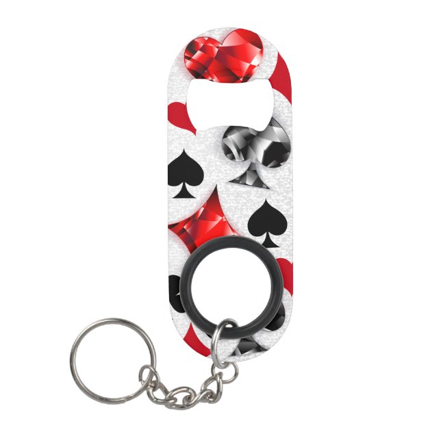 Abrebotellas De Llavero Tarjeta de juego de jugador de póquer se adapta a  (Anverso)