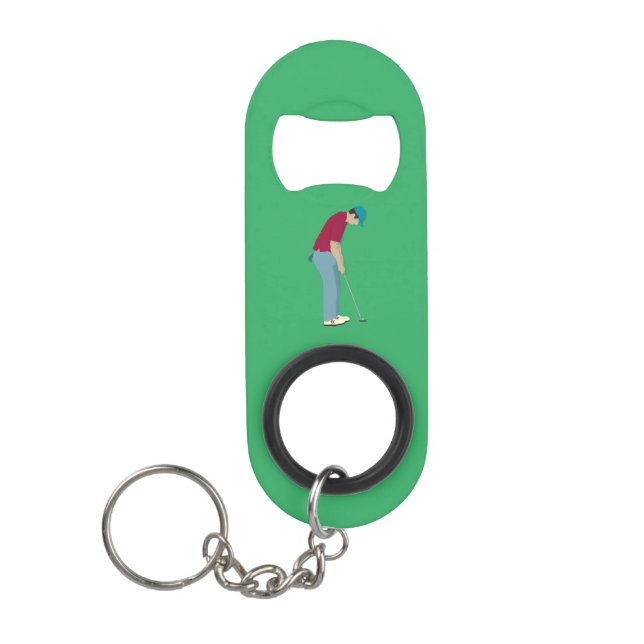 Abrebotellas De Llavero Tema del putting Green Golf (Anverso)