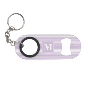 Abrebotellas De Llavero Tiras moradas monogramo