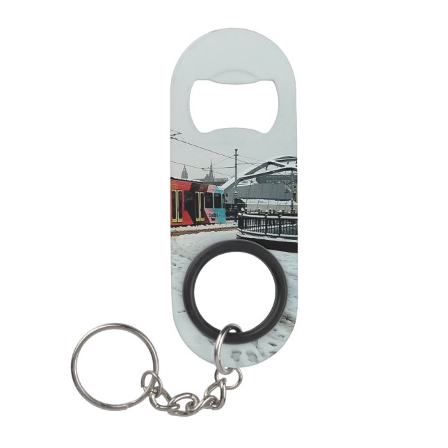 Abrebotellas De Llavero Tranvía a rayas (Anverso)