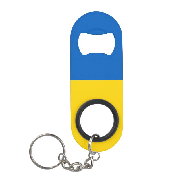 Abrebotellas De Llavero Ukraine flag Stainless Steel Bottle Opener (Anverso)
