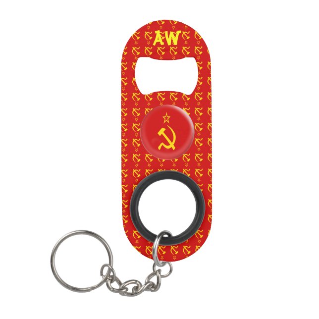 Abrebotellas De Llavero Unión Soviética - bandera de URSS (Anverso)