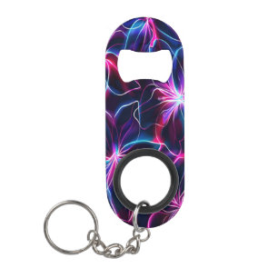 Abrebotellas De Llavero Vivid Neon Flower Burst