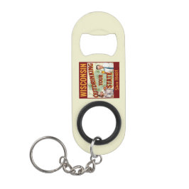 Abrebotellas De Llavero Wisconsin Sobrebebiendo De Su Estado Desde 1848