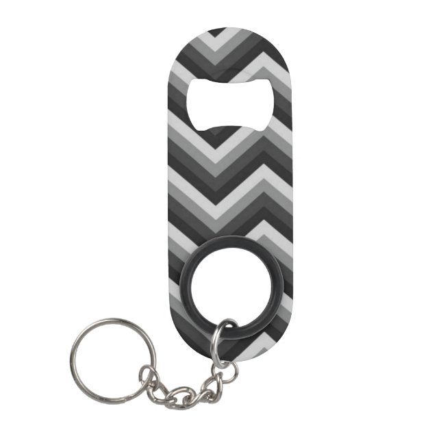 Abrebotellas De Llavero Zigzag retro Chevron del modelo (Anverso)