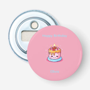 Abrebotellas de pastel Kawaii rosa
