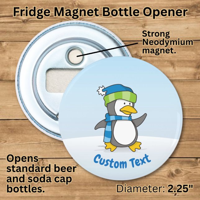 Abrebotellas de pequeño pingüino caminando sobre l (Subido por el creador)
