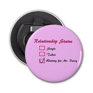 Abrebotellas de Sr. Darcy Button de Jane Austen