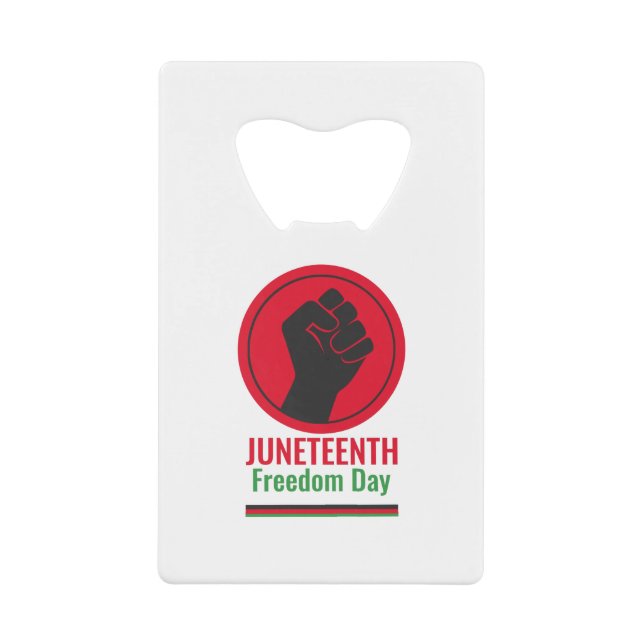 Abrebotellas De Tarjeta De Crédito 11 de junio Día de la Libertad (Anverso)