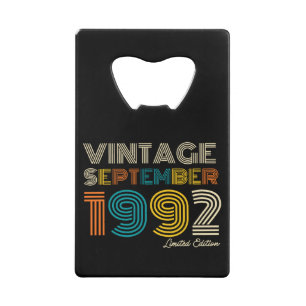 Abrebotellas De Tarjeta De Crédito 30 Cumpleaños Vintage Septiembre 1992 Limited Edtn