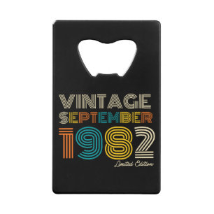 Abrebotellas De Tarjeta De Crédito 40 Cumpleaños Vintage Septiembre 1983 Limited Edtn