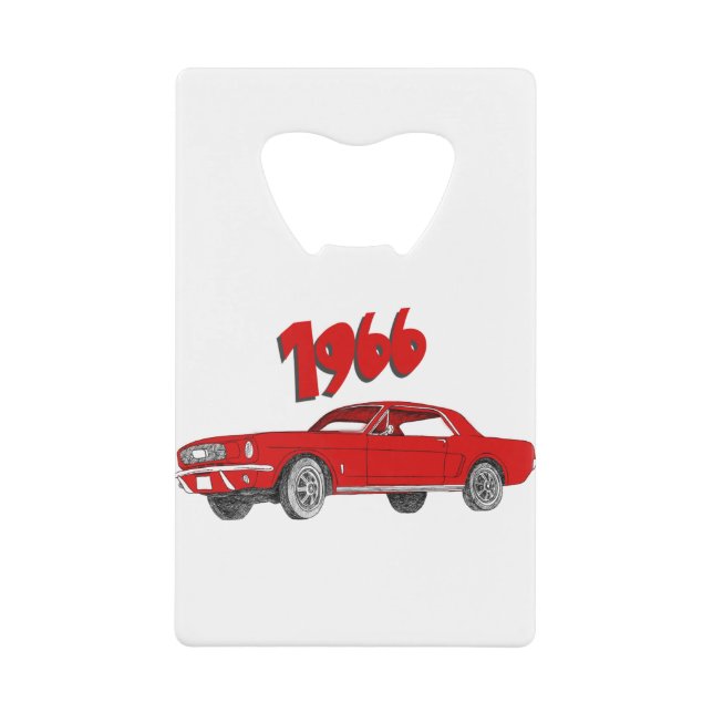 Abrebotellas De Tarjeta De Crédito 66 mustang (Anverso)