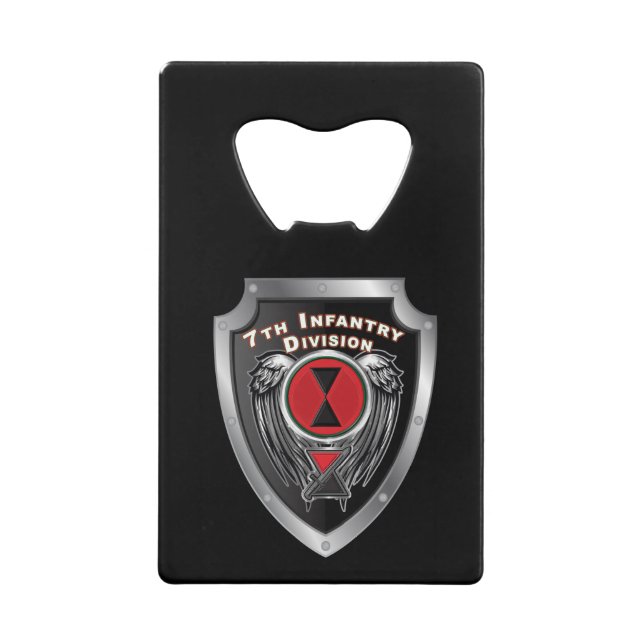 Abrebotellas De Tarjeta De Crédito 7.ª División de Infantería "Bayonet Division" (Anverso)