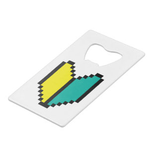 Abrebotellas De Tarjeta De Crédito 8 Bit Pixel Wakaba / Marca de Principiante