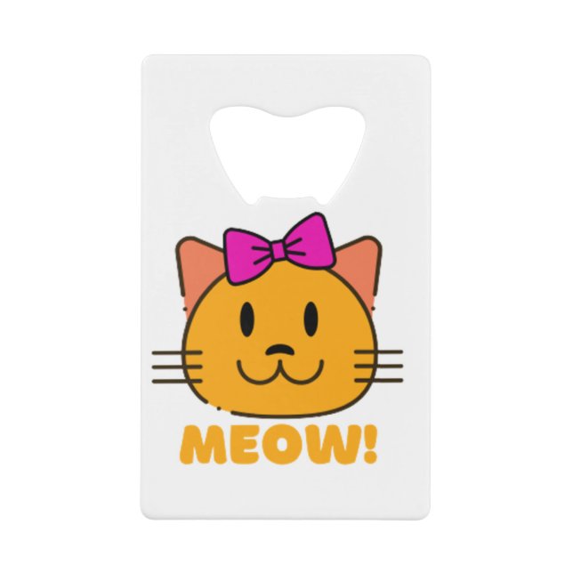 Abrebotellas De Tarjeta De Crédito 9.º gata (Anverso)