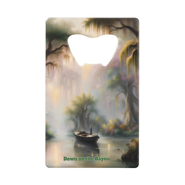 Abrebotellas De Tarjeta De Crédito Abajo en el Bayou (Anverso)