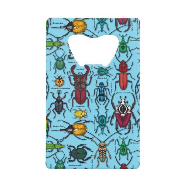 Abrebotellas De Tarjeta De Crédito Abejas azules (Anverso)