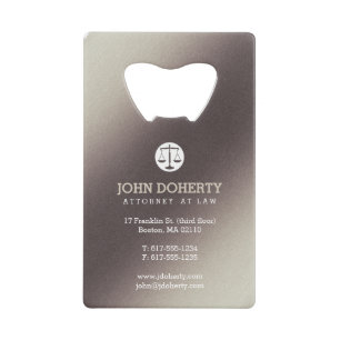 Abrebotellas De Tarjeta De Crédito Abogado en el contacto Info del abogado de la ley