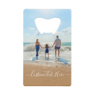 Abrebotellas De Tarjeta De Crédito Abrebotellas con Texto Personalizado de tu Foto