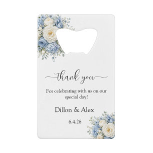 Abrebotellas De Tarjeta De Crédito Abrebotellas de agradecimiento de boda