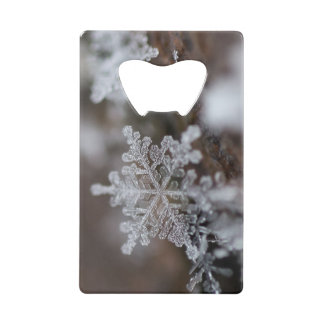 Abrebotellas De Tarjeta De Crédito Abrebotellas del copo de nieve