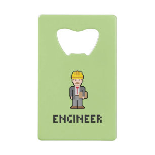 Abrebotellas De Tarjeta De Crédito Abrebotellas del ingeniero del pixel